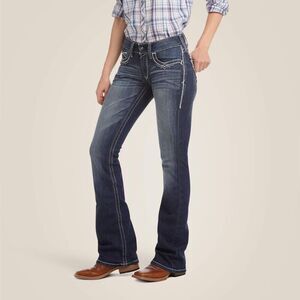 Ariat REAL Jean Sz 33S NWT Mid Rise Stretch Entwined Boot Cut Marine 10017510